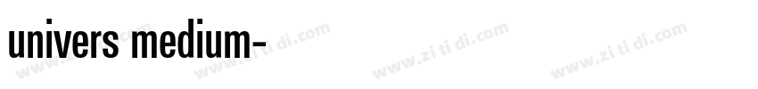 univers medium字体转换